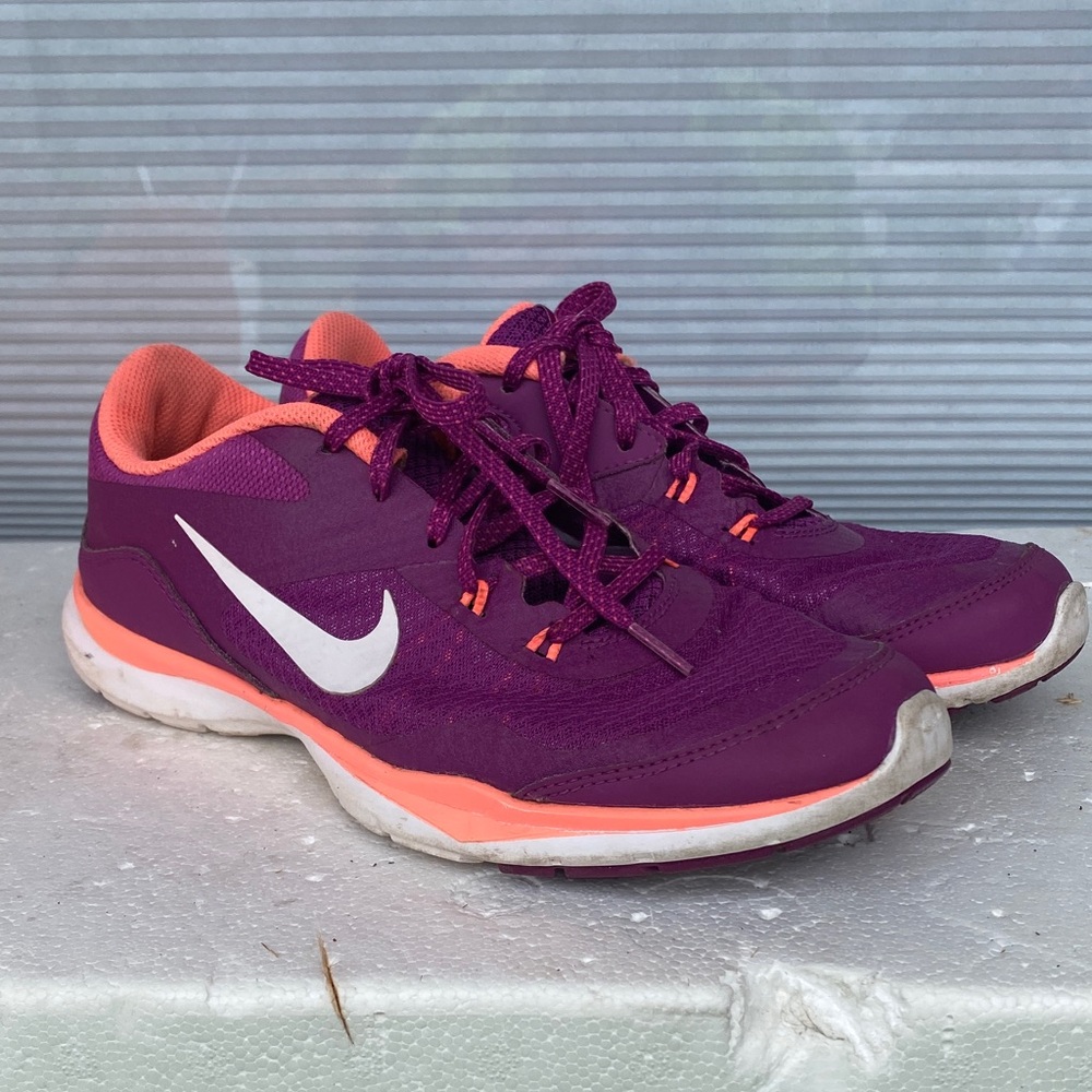 Nike Flex TR5 724858-500 Women's Purple and Orange Sneakers Size 8.5